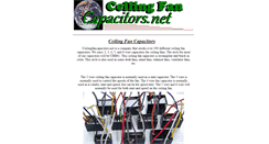 Desktop Screenshot of ceilingfancapacitors.net
